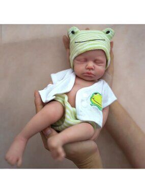 Lifelike 12" Silicone Reborn Baby Doll - Realistic Closed Eyes Sleeping Girl